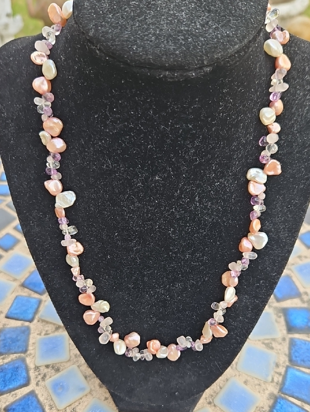 Pearl Glass Beaded Necklace
